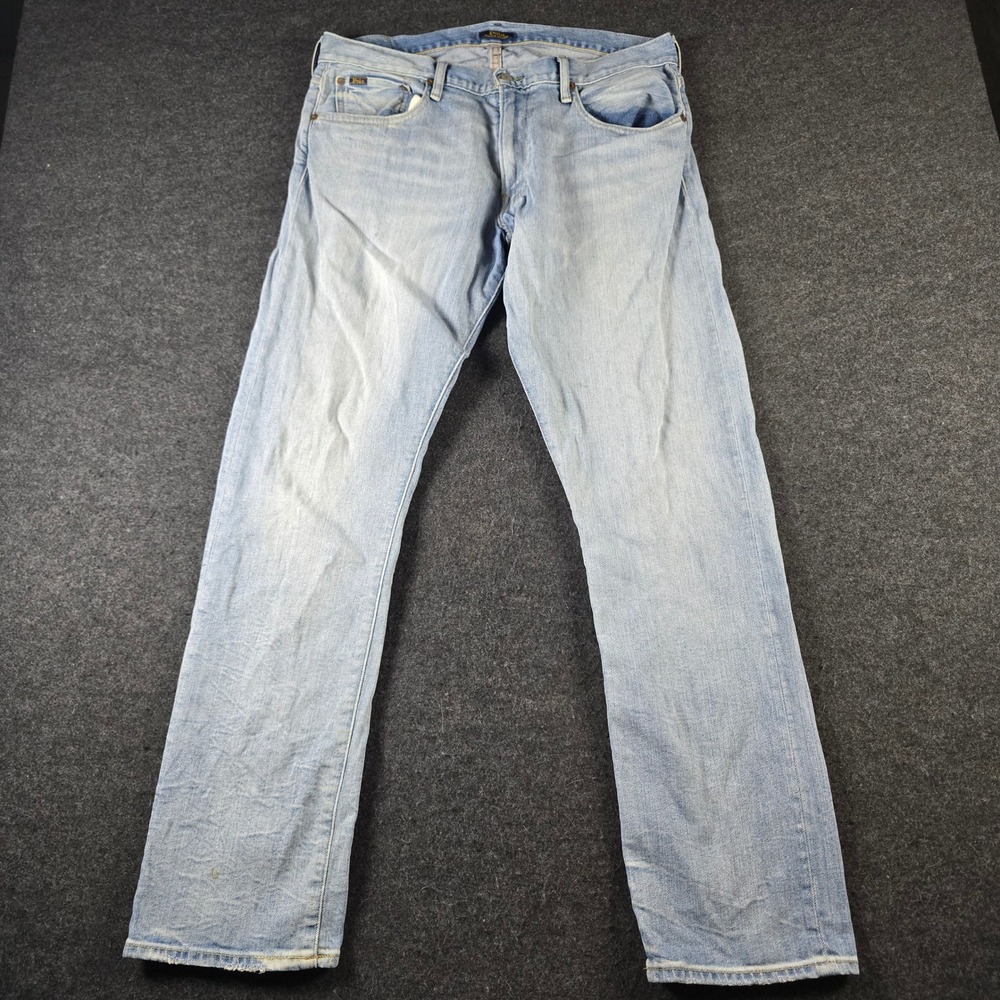 Polo Ralph Lauren Varick Slim Straight Jeans Blue Denim Men's 34x32 (Fits 36x33)